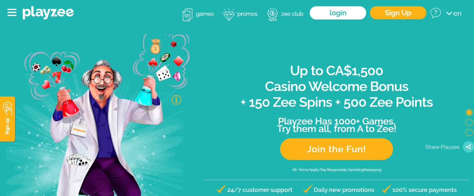 Playzee online casino Canada