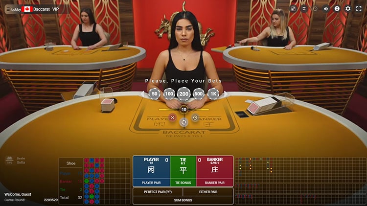 live baccarat in canada